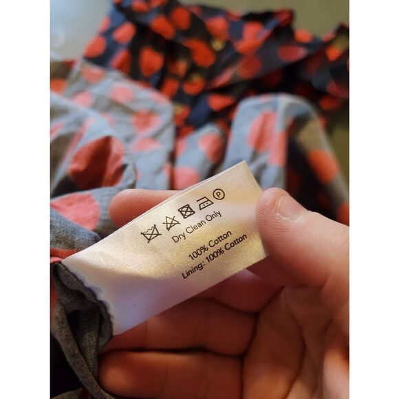 Borgo De Nor Florence Dress Red and Blue Polka Dot Long Maxi Sz UK8 US 4 - Picture 7 of 7